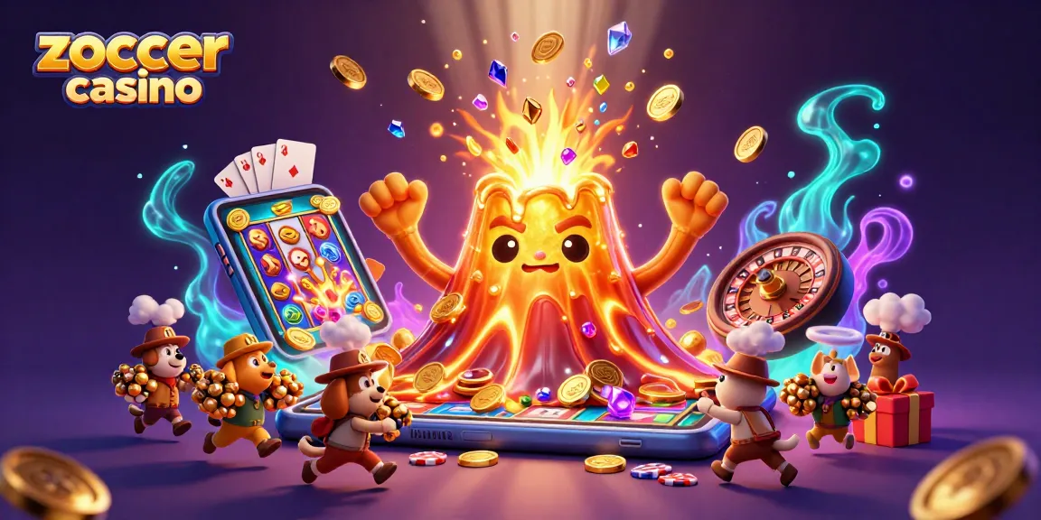 Experience winning thrills at zoccer casino with golden treasures erupting and dynamic gaming elements.
